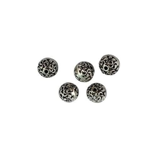 120Pcs Tibetan Silver Color ornate round spacer beads A16411