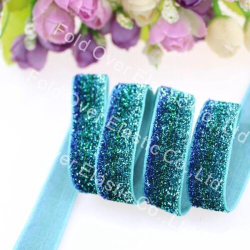 150 yards free shipping #B-11 glitter frosted elastic, hign quality 5/8" glitter elastic ribbon