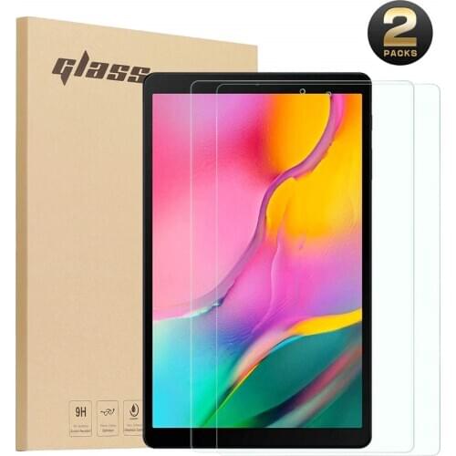 2pcs 9H Hardness Tempered Glass for Samsung Galaxy Tab A 10.1 2019 SM-T515/T510, Bubble Free/High Response/Scratch Resistant
