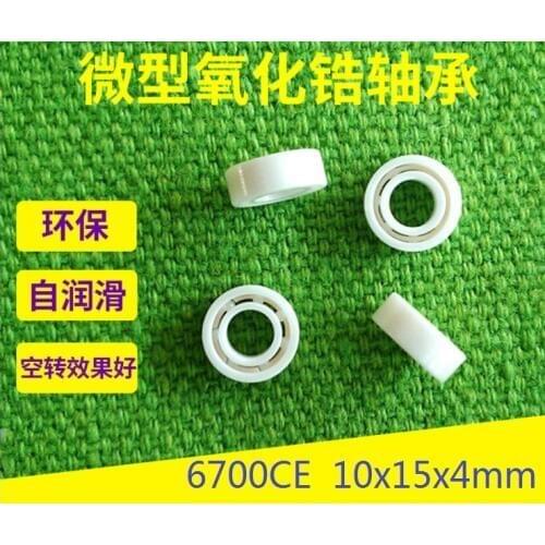 4pcs/10pcs 6700 ZrO2 Full Ceramic bearing 10x15x4 mm Zirconia Ceramic ball bearings 10*15*4mm