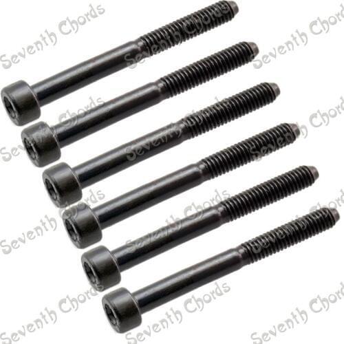 6 Pcs Tremolo Bridge Saddle Lock String Hexagon Screw/Clamp String Hex Screw Bolt For Electric Guitar M4*44MM