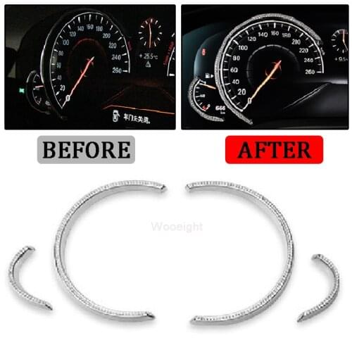 Wooeight Steering Wheel Dashboard Diamond Decorative Sticker Car Styling Modification Accessories Fit For BMW 5 6 7 Series X3 X4