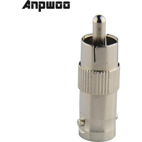 ANPWOO RCA Male to BNC Female Jack Connector Adapter Coupler Plug for CCTV Camera