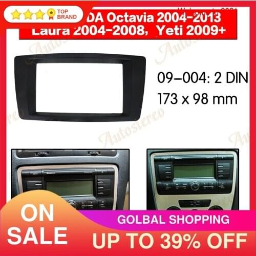 Car Audio Fascia for 2007 Skoda Octavia Laura Yeti Stereo Dashboard Install Fascia Face Plate Surround Panel DVD Frame