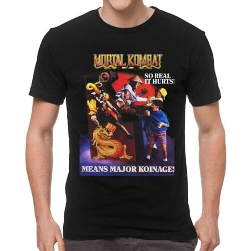 Vintage Retro Mortal Kombat T-shirt Mens Streetwear T Shirt Short Sleeve Cotton Sub Zero Scorpion Tshirt Urban Tee Tops