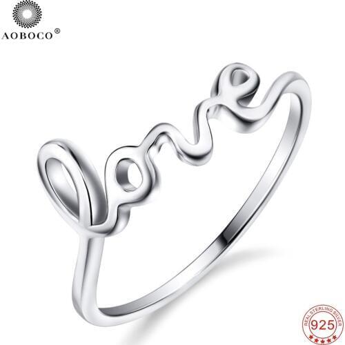 Rings Women Romantic 100% Brand Quality 925 Sterling Silver Love Engagement Rings for Women Fine Silver Jewelry GNJ0751-B