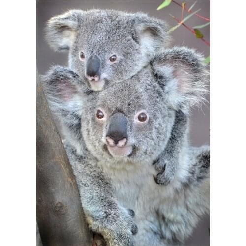 Round Diamond Painting 5D DIY Animal Koala Diamond Embroidery Cross Stitch Kit Handmade Gift Home Decoration