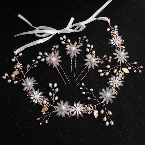 Fashion Bride Jewelry Sets Hairpins Headband Earrings Brides Bridesmaid Wedding Decor Hair Jewelry Hairwear Jewelry Accessories