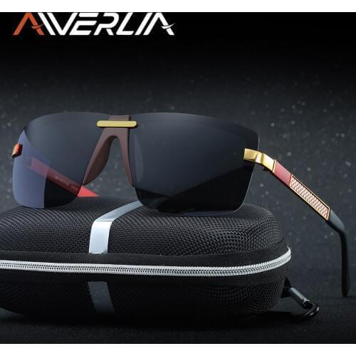 AIVERLIA Polarized Sunglasses Men Women Sunglasses Square Frame Driving Glasses UV400 Shades Eyewear Oculos Alloy Temple AI63