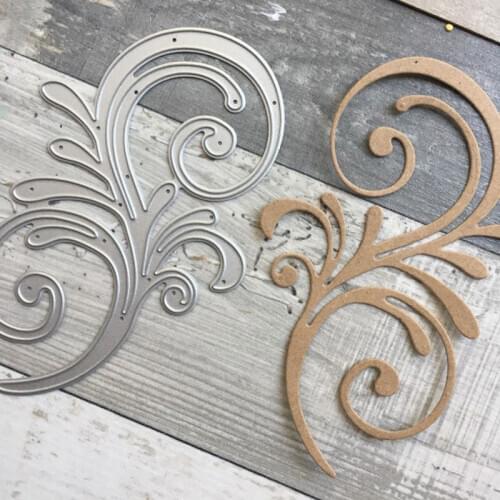 2021 New Scrapbooking Dies Metal Flourish Swirl Plant Cutting Dies Craft Embossing Stamp Stencil Paper Card Making Template DIY