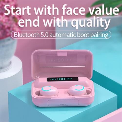 New F9-9 TWS Wireless Headphone Touch Control LED Display 5.0 Bluetooth Earphones Power Bank Headest For Android Ios Airbuds
