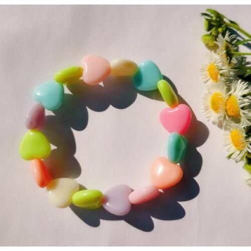 New fashion Acrylic Heart Candy Childrens Bracelet For child Accessories jewelry wholesale