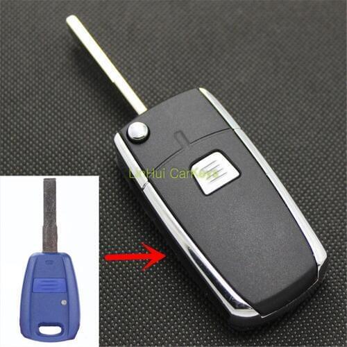 PINECONE Key Case for FIAT SIENA PALIO PUNTO Car Key With Uncut Brass Blade 1 Button Remote Flip Folding Key Shell Cover 1 PC