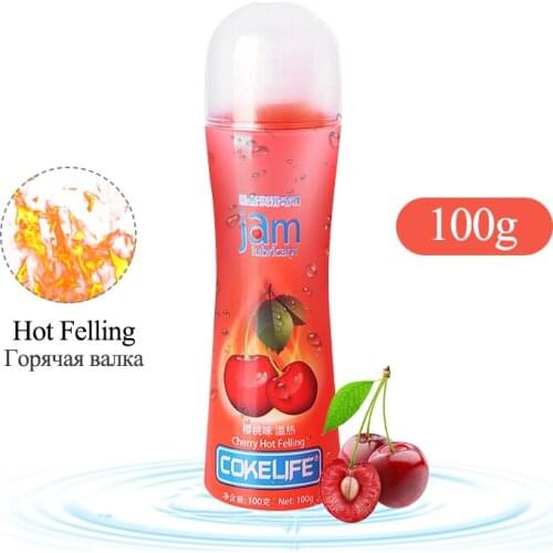 Sex Lubricant Body Grease Cherry flavor Oil Warming Lube 100g Water-soluble Sex Oil Gel Adult Sex Toys Intimate Products