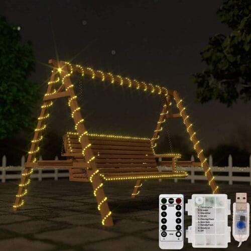 Christmas Decorations For Home Outdoor Fairy Lights Led Festoon Tube Rope String Lights 10/15M For New Year Wedding Garden Decor