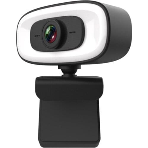 2K USB Auto Focus Camera 3 Gear Fill Light Adjustable Drive Free Web Cam W/ Mic