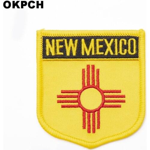 U.S.A New Mexico Stale 6*7cm Iron On Patch Embroidered Clothes Patch For Clothing Stickers Garment 10pcs 6*7cm UPI-0184-S