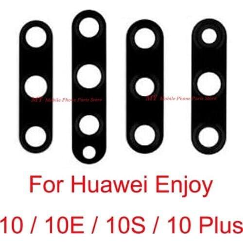 10PCS Rear Back Camera Glass Lens For Huawei Enjoy 10 10E 10S 10plus Plus 10+ Back Big Main Camera Lens Glass Spare Repair Parts