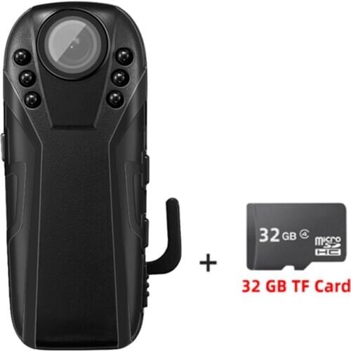 1080P Infrared night vision Full HD Mini Camera 32G Dash Cam Police Camcorder 125 degrees super wide angle