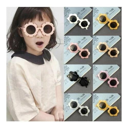 2021 Baby Kids Unisex Children Flower Frame Sunglasses UV400 Toddler Outdoor Glasses