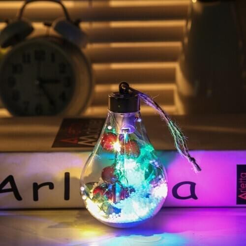 5pcs/lot Christmas Ball Transparent LED Decorative Lamp Christmas Ball Tree Decorations Christmas Tree Decoration Pendant