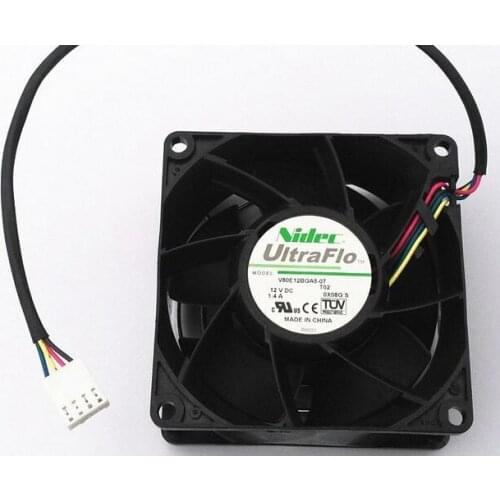 8038 8cm V80E12BGA5-07 DC 12V 1.4A 80*80*38MM 4 Lines Dual Ball Bearing Violent Cooling Fan