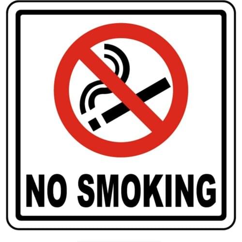 PLAY COOL Car Sticker NO SMOKING Warning Colorful Funny Automobiles Reflective Exterior Accessories PVC Decal,14cm*14cm