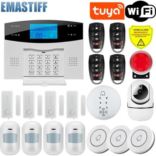 WIFI Wireless Smart Home GSM Security Alarm System SMS APP Control House Motion Detector Sensor Burglar Signal Device IP Camere