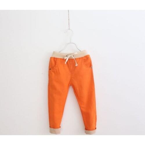 BBD Girl Pants Summer Kids Best Selling Cotton Linen Elastic Waist Solid Straight Full Length Children Icing Trousers Pantalon