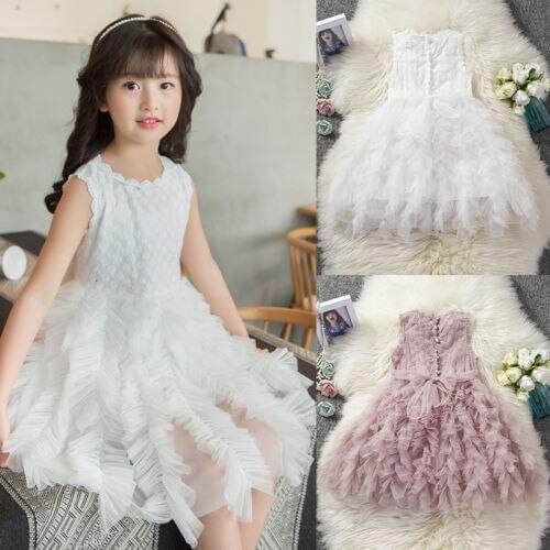 Girls Dress Toddler Kid Baby Girl Sleeveless Xmas Tulle Tutu Party Pageant Princess Dress Size 2-6T