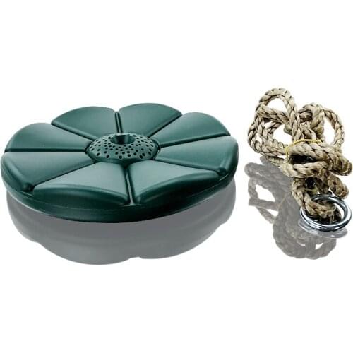 Indoor Outdoor Swing Disc Rope Swing with Adjustable Nylon String Red for Kid Children Play