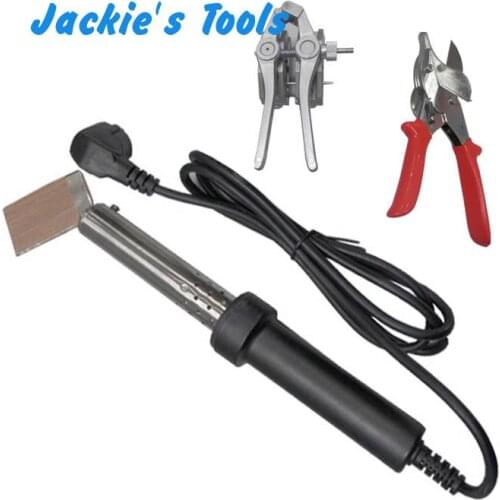 Tools for PU round belt Welding machine welding clamp+scissor+soldering iron with P.T.F.E coating butt welding Brand new