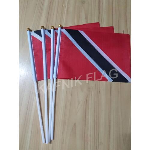 KAFNIK,10/20/50/100pcs tobago 14*21cm hand flag decorative celebration-quality polyester free shipping