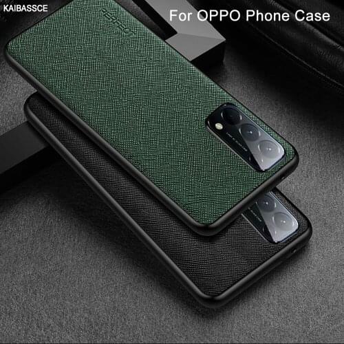KAIBASSCE Business deluxe leather Cross textured back Cover Case For OPPO Reno5/Reno5K 5Pro Find X3 Pro Cover Case Funda