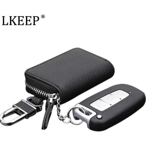 PU Leather Car Key Wallets Men Women Key Holder Housekeeper Key Organizer Keychain Cover Zipper Keys Case Bags Key Pouch Wallet