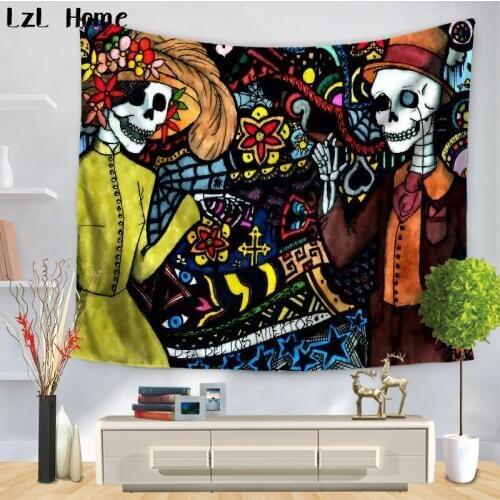 LzL Home Psychedelic National Features Tapestry Mandala Hippie Boho Wall Hanging Tapete Home Dorm Wall Art Yoga Mat Ceilings Rug