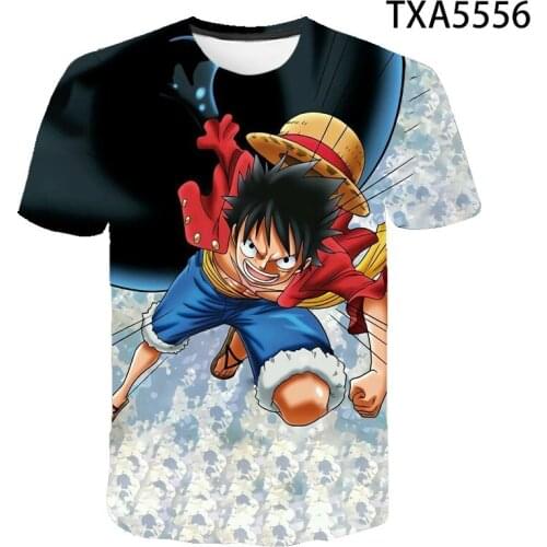 Fashion 3D Printed Anime One Piece T Shirt Summer Style Men Women Children Short Sleeve Boy girl Kids Casual Cool Top Tees