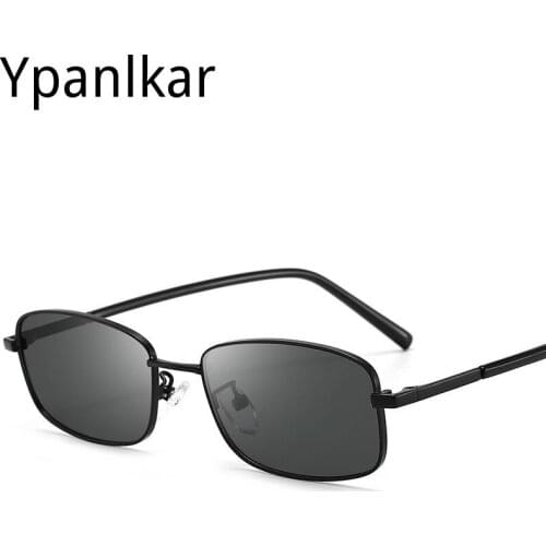 2021 New Men Square Polarized Photochromic Sunglasses Metal Classic Sun Glasses UV400 Driving Eyewear