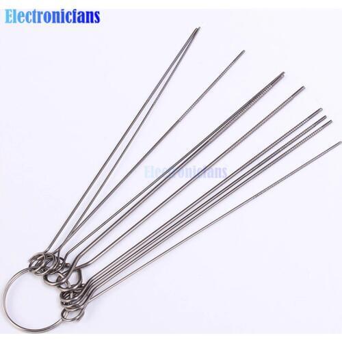 10 Kinds Stainless Steel Needle Set PCB Electronic Circuit Through Hole Needle Desoldering Welding Repair Tool 80mm 0.7-1.3mm