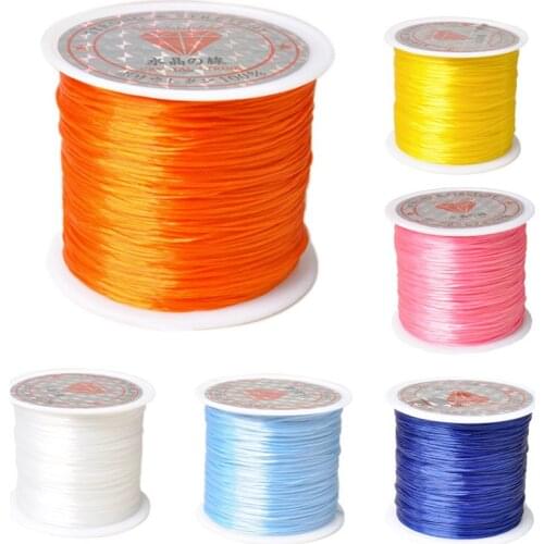 50Meters/Roll Elastic Beading Cord Colour Mixed Stretch Thread String Bracelet Necklace Nylon Cord For DIY Jewelry Making