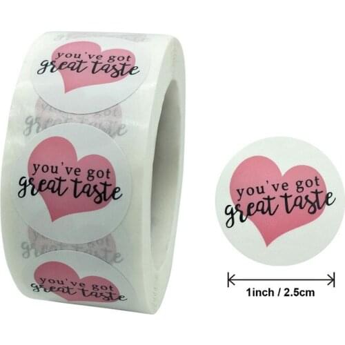 Novel Design "you've got great taste" Stickers Seal Labels Gift Decoration Baking Package Envelope DIY Craft Stationery Sticker