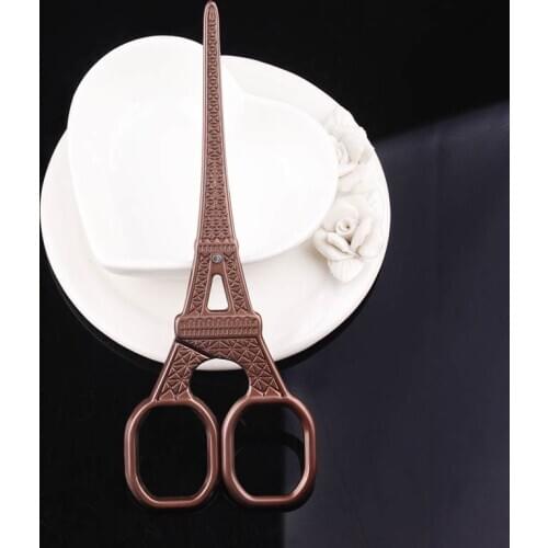 DIY Gift Sewing Tool European Tower Retro Metal Scissors Tailor Embroidery Scissor Classic Handicraft Fabric Antique Stitch Craf