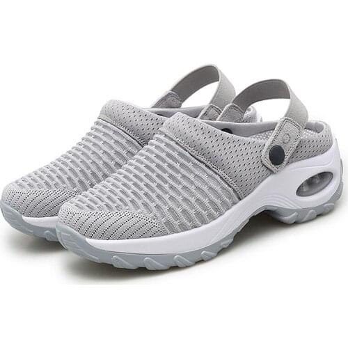 2021 New Women Shoes Casual Increase Cushion Sandals Non-slip Platform Sandal For Women Breathable Mesh Outdoor Walking Slippers