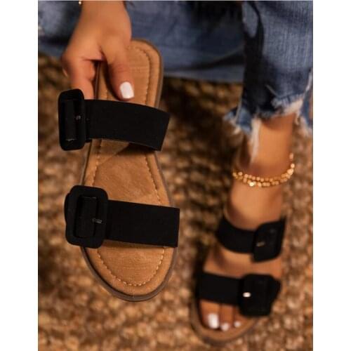 Women Sandals Summer Ladies Shoes Flat Beach Outdoor Sandals Summer Slides Woman Vogue Beach Shoes White Large Size 41