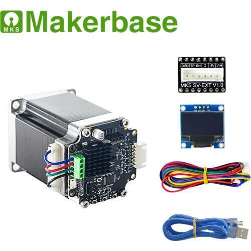 12/24V 57 closed loop servo motor NEMA23 MKS SERVO57A 0.96 inch OLED display precision for big machines 3D printing losing steps