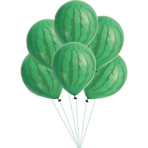 10pcs Green Watermelon Latex Balloons Hawaiian Tropical Summer Party Supplies Wedding Decoration Birthday Party Decor Balloons