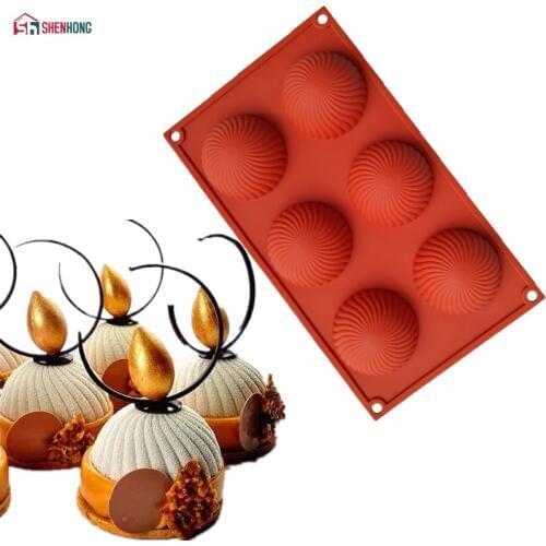 SHENHONG Pop Hemisphere Cake Mould 3D Non-stick Silicone Mold Art Mousse Moule Silikonowe Pastry Muffin Brownie Baking Chocolat
