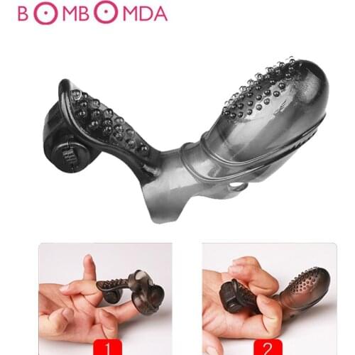 Silicone Finger Vibrator G-spot Massager Clitoris Stimulation Waterproof Finger Vibrating Massager Sex Toy For Women Masturbator