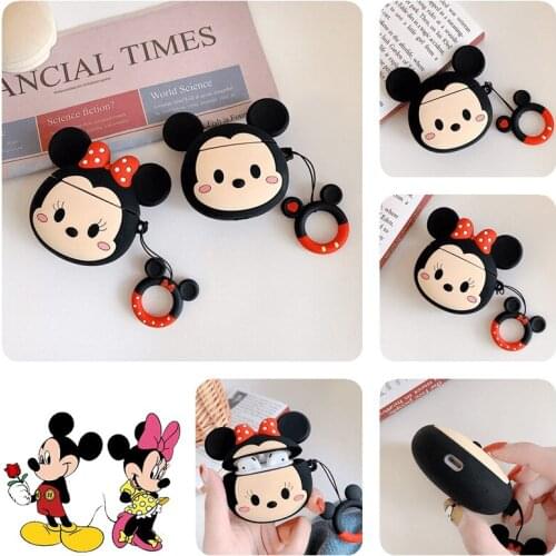 Disney Mickey silicone protective sleeve is suitable for AirPods1 2 earphone protective sleeve anti-drop and anti-scratch sleeve