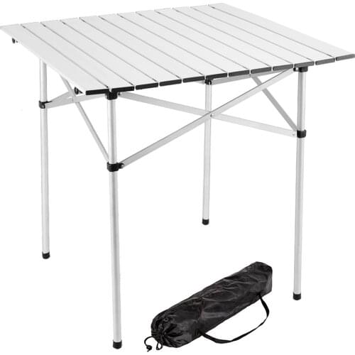 Folding Camping Table Ultralight Aluminum Alloy Camp Field Table for Beach Backyards BBQ Party Picnic Table